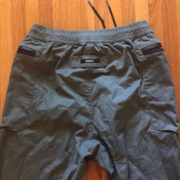 Zanerobe army green pants with zippers - Picture 6 of 6